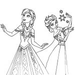 Anna und Elsa Eiskönigin zum ausmalen