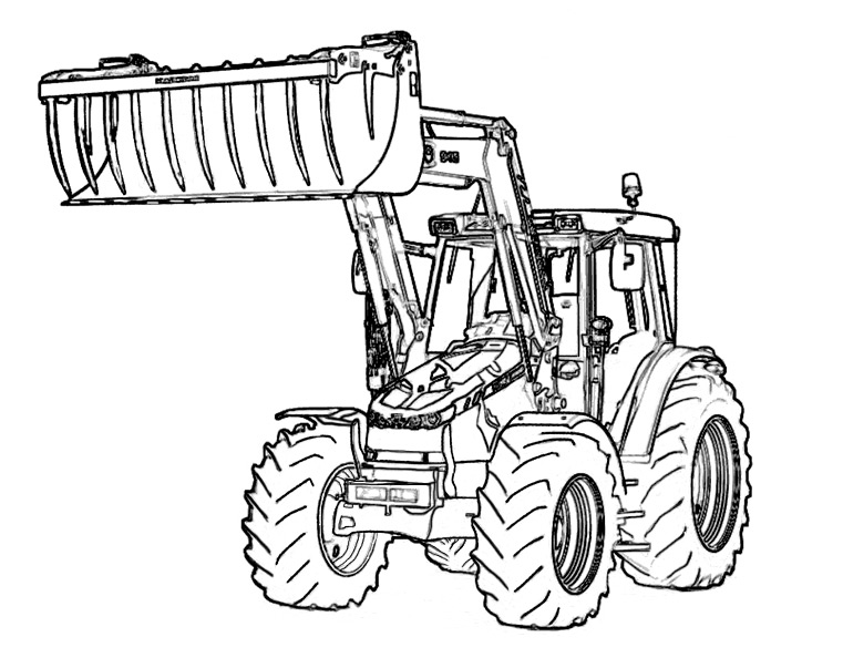 traktor 8  ausmalbilder